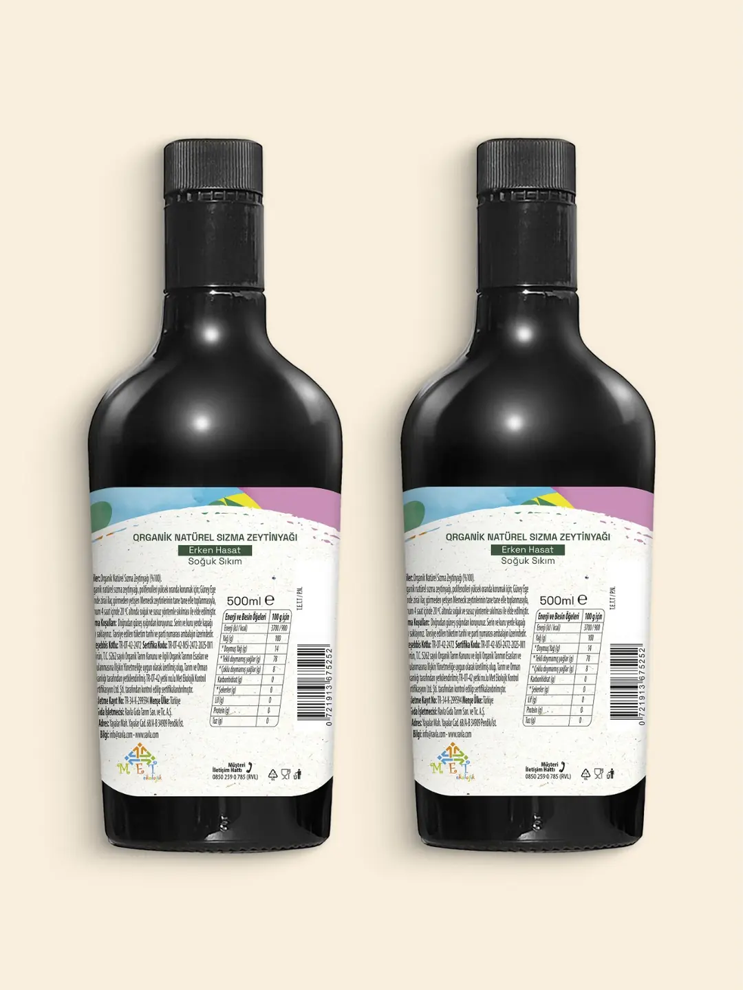 2'li Ürün - Ravla Kids Organik Erken Hasat Zeytinyağı – İçimlik 500 ml