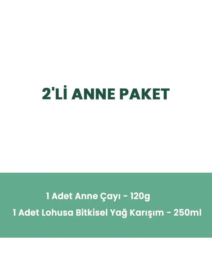 2'li Ürün - Ravla Anne Çayı -120g / Ravla Lohusa Bitkisel Yağ Karışım -250ml