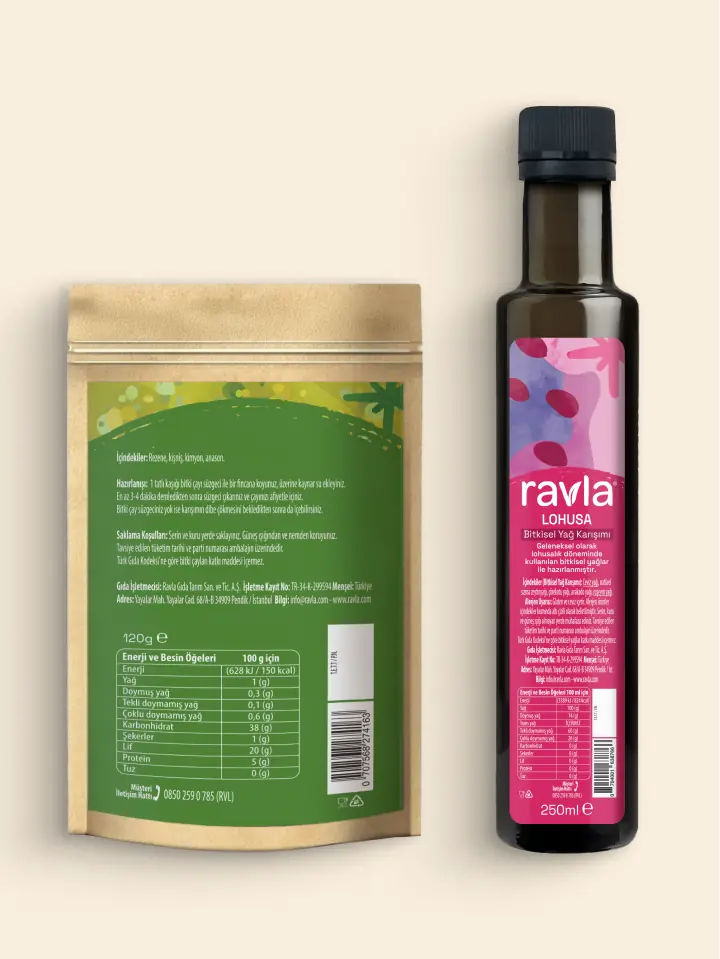 2'li Ürün - Ravla Anne Çayı -120g / Ravla Lohusa Bitkisel Yağ Karışım -250ml