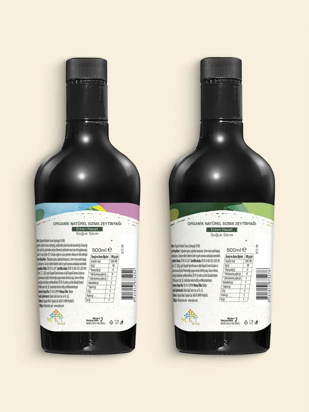 2'li Ürün - Ravla Kids Organik Erken Hasat Zeytinyağı – İçimlik 500 ml / Organik Erken Hasat  Zeytinyağı – İçimlik 500 ml