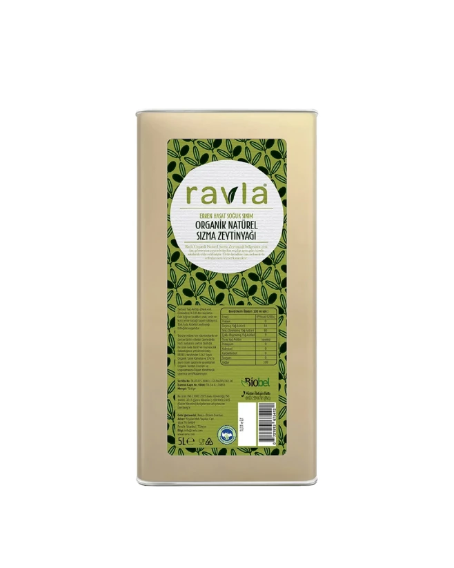 Ravla Organik Naturel Sızma Zeytinyağı 5lt